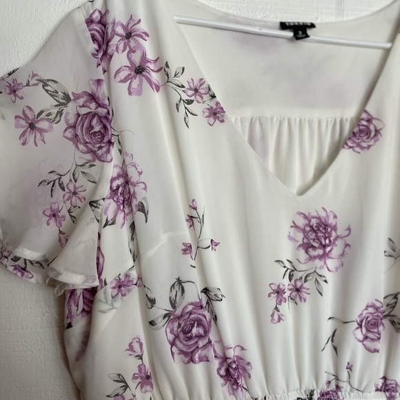 Torrid size 2 violet floral dress - Picture 3 of 4